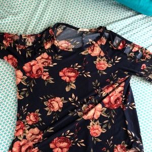 floral half sleeve blouse